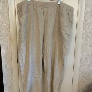 Light linen pant with pockets and tie waist